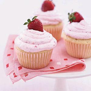 Cupcake fresa con relleno sorpresa