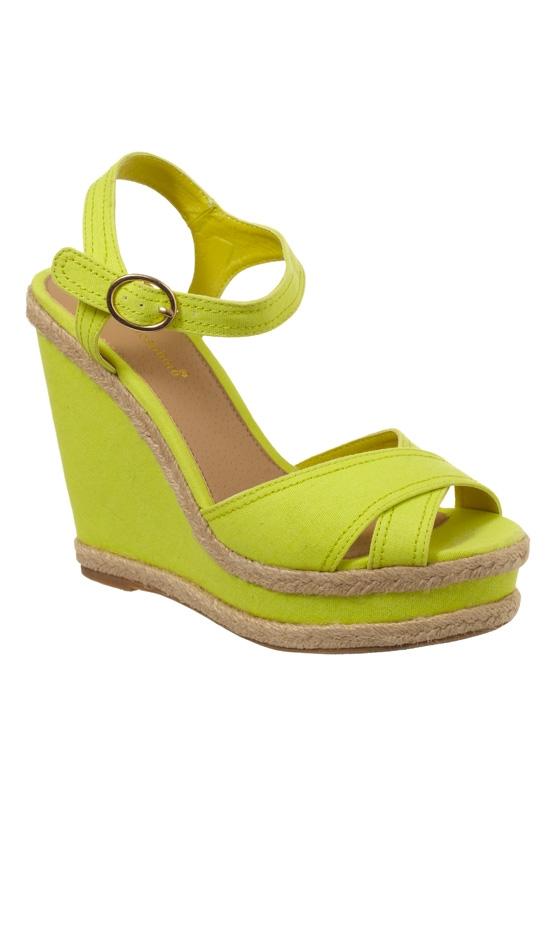 Primark SS12 Yellow Canvas Wedge Shoes