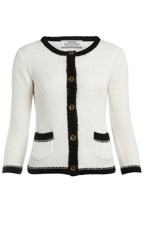 Primark SS12 White Caridgan With Black Trim