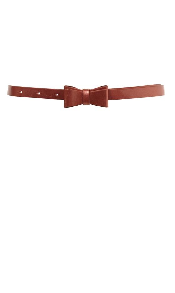 Primark SS12 Skinny Tan Bow Belt