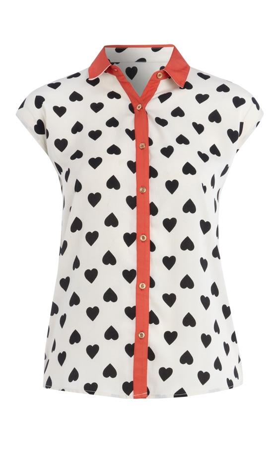 AHORRANDO PARA COMPRAR EN PRIMARK Primark SS12 Heart Print Blouse