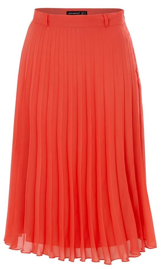 Primark SS12 Coral Pleated Skirt