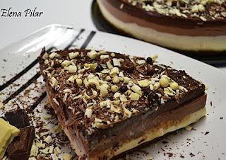 Tarta a los Tres Chocolates (Thermomix) Tarta a los Tres Chocolates (Thermomix)