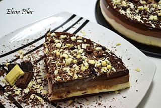 Tarta a los Tres Chocolates (Thermomix) Tarta a los Tres Chocolates (Thermomix)