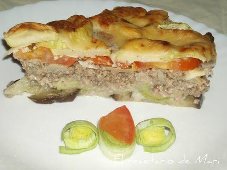 PASTEL DE CARNE Y VERDURA