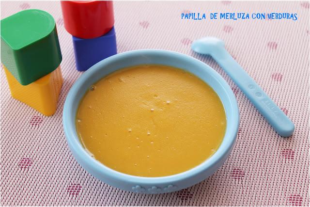 Papilla de merluza con verduras