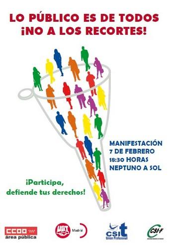 Dadme suficiente gasolina y una caja de cerillas y cambiare el mundo Cartel manifestación 7 febrero