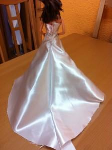 Vestido de novia para Barbie. Parte IV, el vestido de raso.