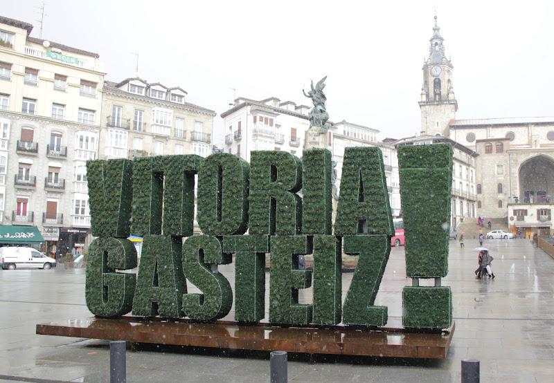 Escultura vegetal en Vitoria.
