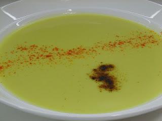 Crema de queso con verduras