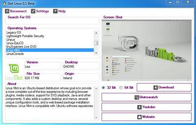 Get Linux, mas de 100 distribuciones Linux a tu alcance. getlinux beta
