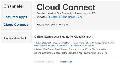 BlueStacks, aplicaciones Android en tu PC. Análisis. Cloud Connect Pin