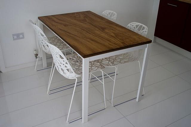 Ikea hack: mesa melltorp con sobre de madera paperblog