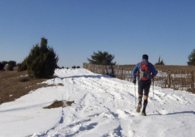 Snow Trail Running...!! Trail sobre nieve... Travesía Viladrau - La Garriga 31 km  de puro Trail...