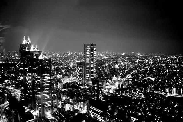 Rascacielos en Shinjuku Tokyo's night view