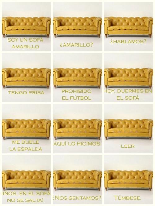 El sofá amarillo.
