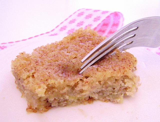 Pastel Facilísimo de Plátano Bolo de banana de garfo