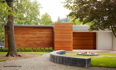 Fachada de madera en casa moderna - Paperblog