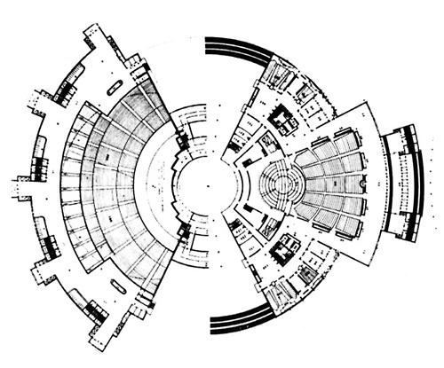 archiveofaffinities:  Walter Gropius, Plan, The Palace of The...