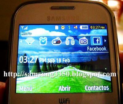Configurar Barrar de Herramientas Samsung Chat 335 GT-S3350 Configurar Barrar de Herramientas Samsung Chat 335 GT-S3350