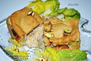 Pastel crujiente de Salmón y Bacalao Pastel crujiente de Salmón y Bacalao