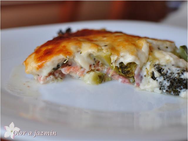 Verduras gratinadas con bechamel