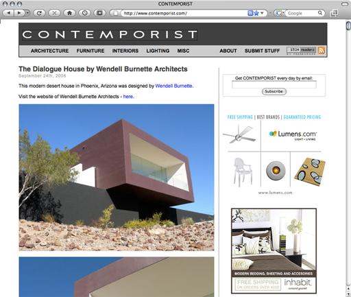 Contemporist, la web de la arquitectura de vanguardia