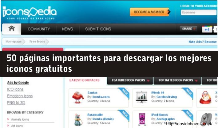 50 páginas importantes para descargar los mejores iconos gratuitos