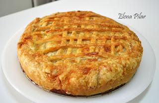 Hojaldre relleno Tortilla Patatas, Verduras Président Queso Cocina Semicurado.