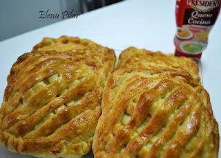 Rejillas de Lomo adobado y huevo con bechamel y Président Queso Cocina Emmental. ¡¡Y Sorteo de un lote de Président Queso Cocina para uno de mis seguidores!!