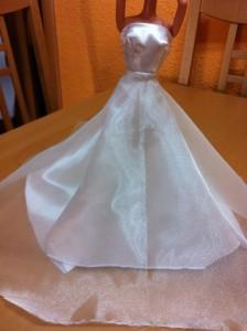 Vestido de novia para Barbie. Parte V, el vestido de organza.