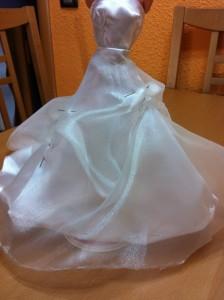 Vestido de novia para Barbie. Parte V, el vestido de organza.