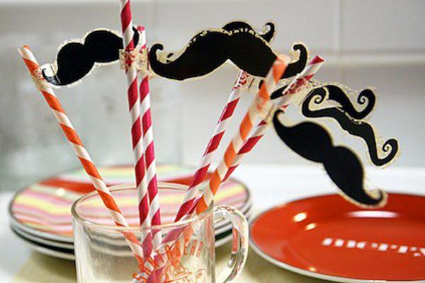 bigotes en pajitas bigotes de papel en pajitas