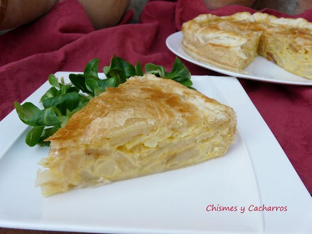 Tortilla de patata envuelta en hojaldre Tortilla de patata envuelta en hojaldre