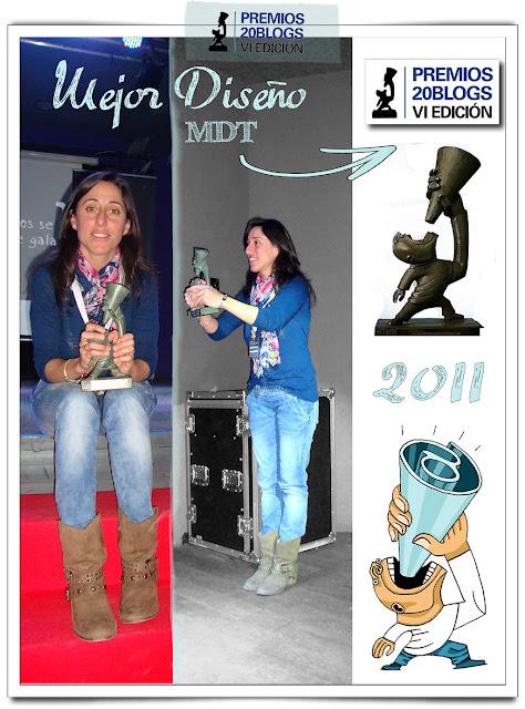 Premio al Mejor Diseño en los Premios 20Blogs para Mi Dulce Tentación