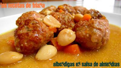 Albondigas en salsa de almendras Albondigas en salsa de almendras