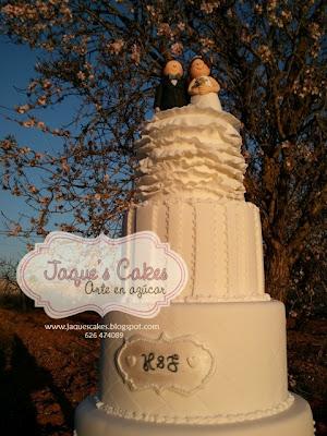 Paso a paso tartas fondant - Ruffle Cake o Tarta de Volantes