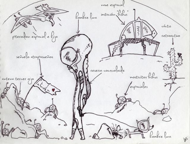 Me escapé a_Marte, un garabato lindo de LetiH. me escapé a_Marte