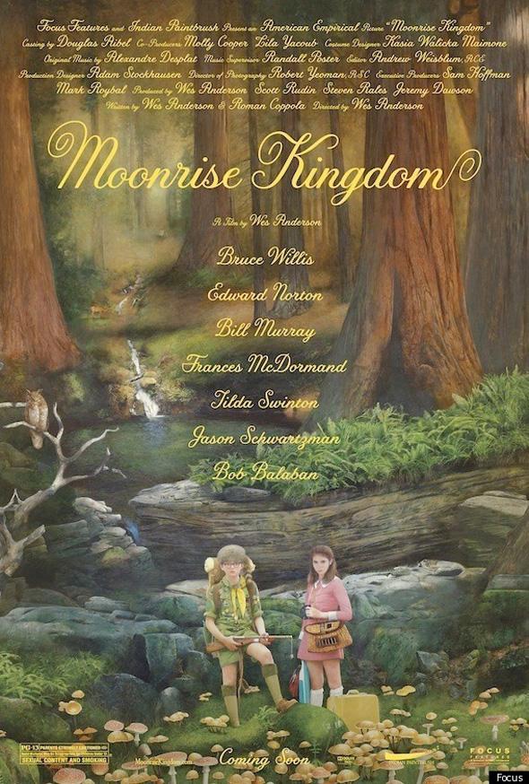 Posters e imágenes de Moonrise Kingdom, Riddick, Rush, Darling Companion y Cabin in the Woods
