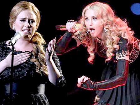 Madonna-defiende-a-Adele Madonna defiende a Adele del diseñador Karl Lagerfelde