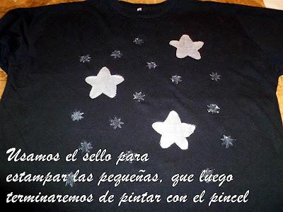 DIY Remera con estampado estrella