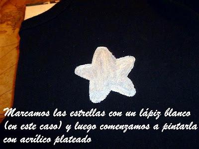 DIY Remera con estampado estrella