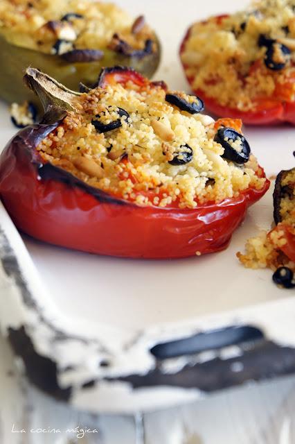 Pimientos asados al estilo mediterraneo