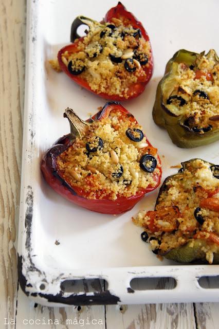 Pimientos asados al estilo mediterraneo