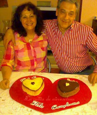 Tartas corazón de natillas para dos Tartas corazón de natillas para dos