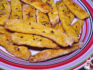 Bastoncitos de calabaza y queso Bastoncitos de calabaza y queso