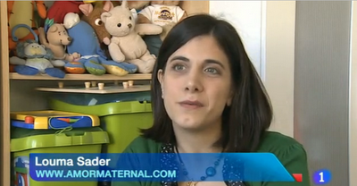 Entrevista a Louma Sader Bujana de Amor Maternal en el Telediario de TVE