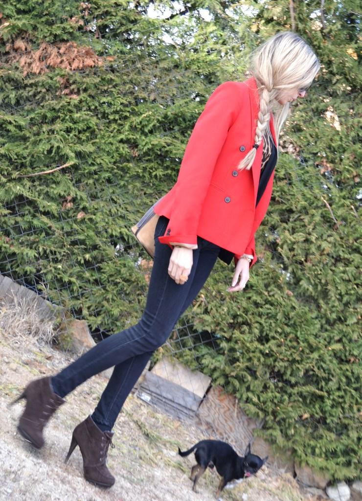 Animal print, black and red Animal print, black and red