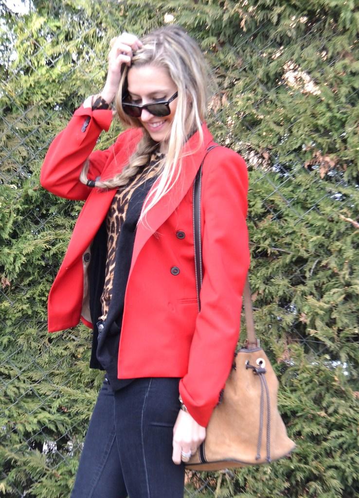 Animal print, black and red Animal print, black and red