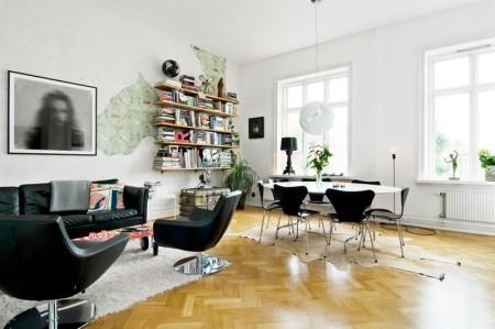 Cocina industrial y suelo de cemento suelo de cemento sofá fritz hansen sillas 7 arne jacobsen silla panton negro muebles de diseño danés de los 50 muebles de diseño mesa fritz hansen lámparas floss diseño lámparas de diseño lámpara foco de cine decoración estilo nórdico electrodomésticos de acero inoxidable diván barcelona decoración de interiores cocina industrial cocina acero inoxidable artículos de diseño danés stelton arne jacobsen
